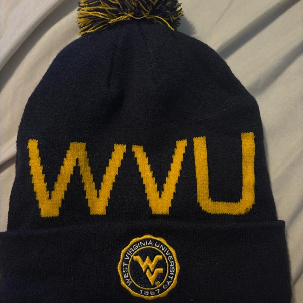 Nike Navy and Gold WVU Beanie